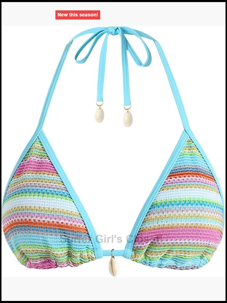 Women's Triangle Halter Tied Bikini Top Swimsuit
